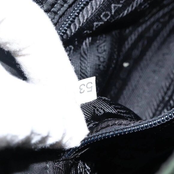 PRADA Quilted Chain Shoulder Bag Nylon plastic Green Auth - Picture 14 of 16